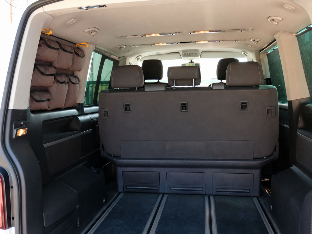 VW T5 kurzer Radstand Seitenfenster-Organizer aus CORDURA – Detailansicht