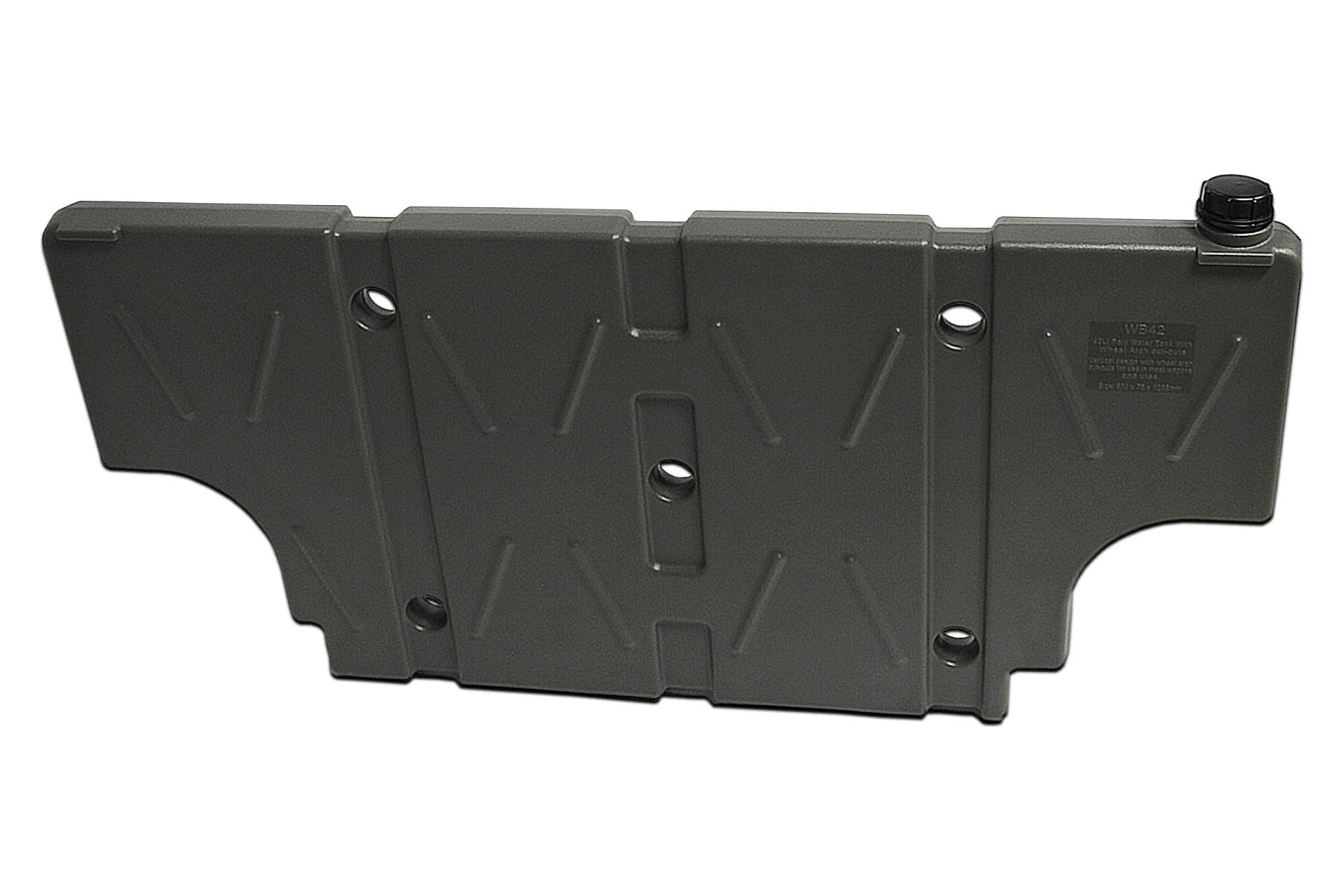 Flacher Wassertank 42L (LLDPE) Grau für den Innenraum (hinter Rückbank)