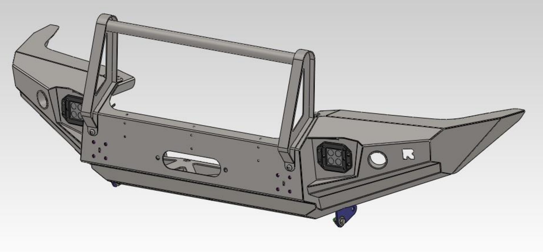 Winch Bumper with Bull Bar Opel Frontera B