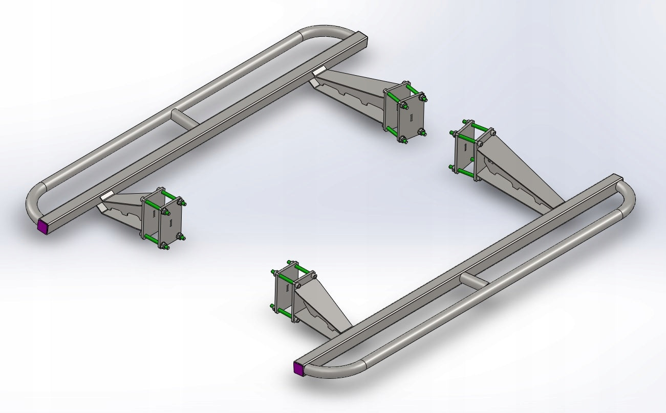 Rockslider Side Sill Protector Tubes Hyundai Galloper 3-door