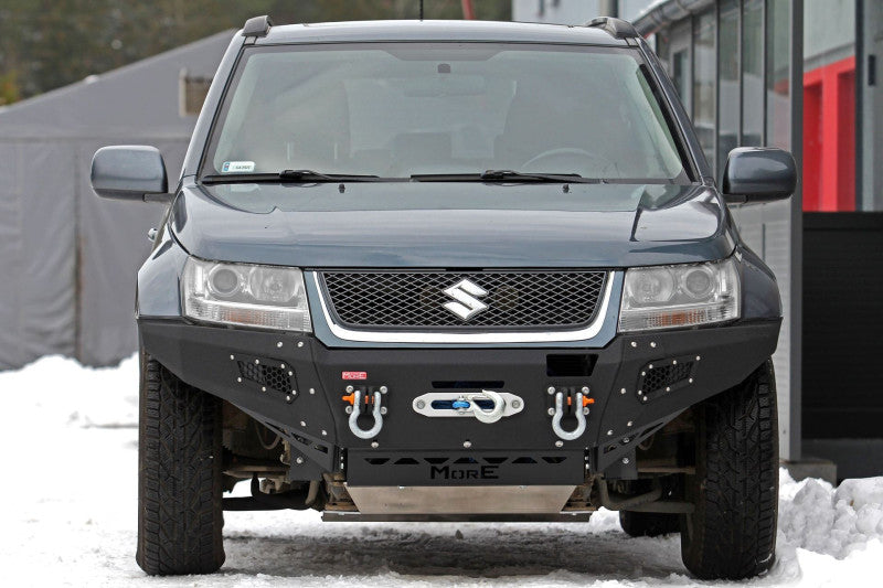 Aluminium Unterfahrschutz Suzuki Grand Vitara 2 JT 05-08 mit Seilwindenstoßstange
