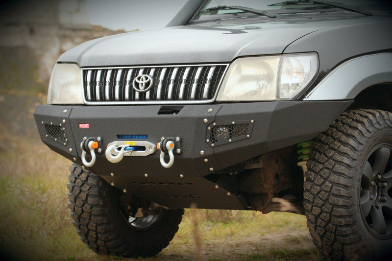 Aluminium Unterfahrschutz Motor & Lenkung Toyota Land Cruiser J90 J95 mit OM-Z012 Stoßstange