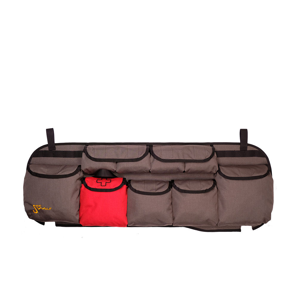 SHE-WOLF rear window organizer for Suzuki Jimny 2018 – with first aid kit or removable tear-off bag