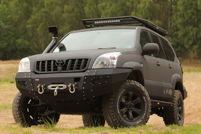 Stahl Unterfahrschutz Motor & Lenkung Toyota Land Cruiser J120 mit MO-Z001 Stoßstange