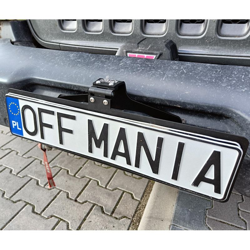 Porta targa pieghevole per verricello